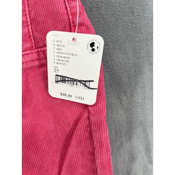 Free People Jayde Cord High Rise Flare Corduroy Pants Size 25 Honey Suckle Pink - Picture 8 of 9